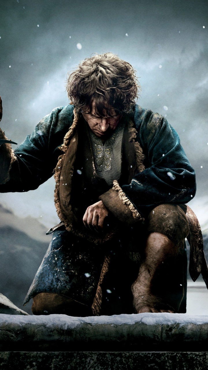 Обои Бильбо Бэггинс, Хоббит, одинокая гора, карлик, темнота в разрешении 720x1280