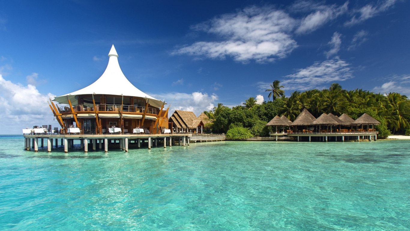 Обои Тза, прибежище, плавательный бассейн, тропическая зона, туризм в разрешении 1366x768