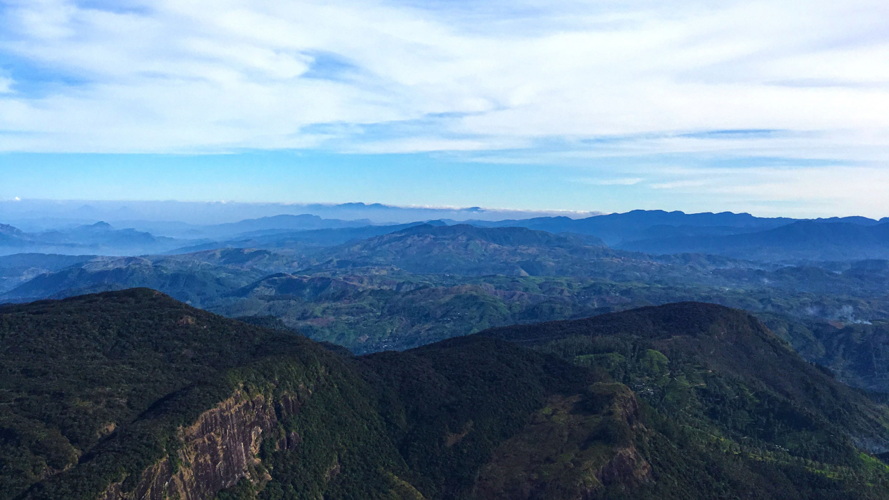 Обои синий, облако, горизонт, дневное время, кучевое облако в разрешении 1280x720