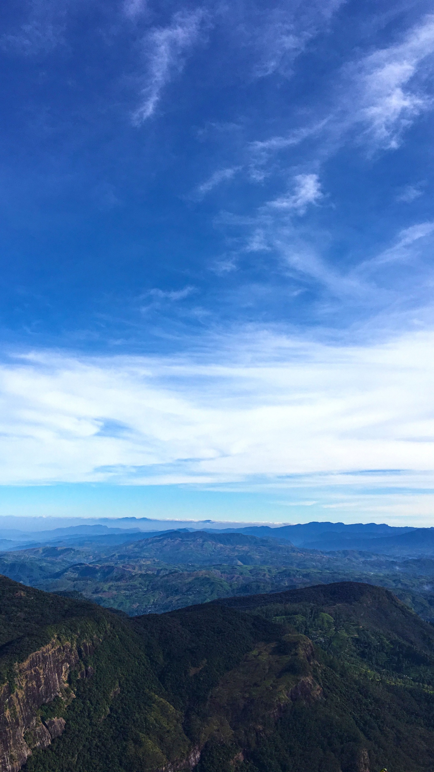 Обои синий, облако, горизонт, дневное время, кучевое облако в разрешении 1440x2560