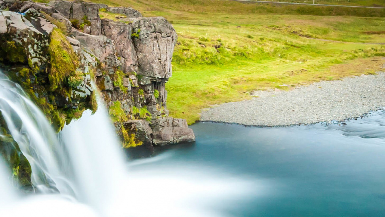 Обои Рейкьявк, Киркьюфетль, пиксель без ограничений, облако, вода в разрешении 1280x720
