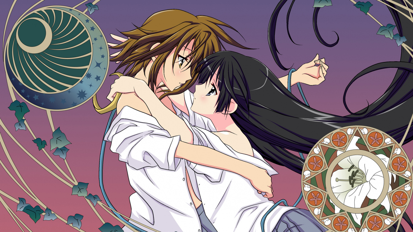 Обои каннадзуки но Мико пародия, рицу tainaka, Мио акияма, Каннадзуки но Мико, К-На в разрешении 1366x768