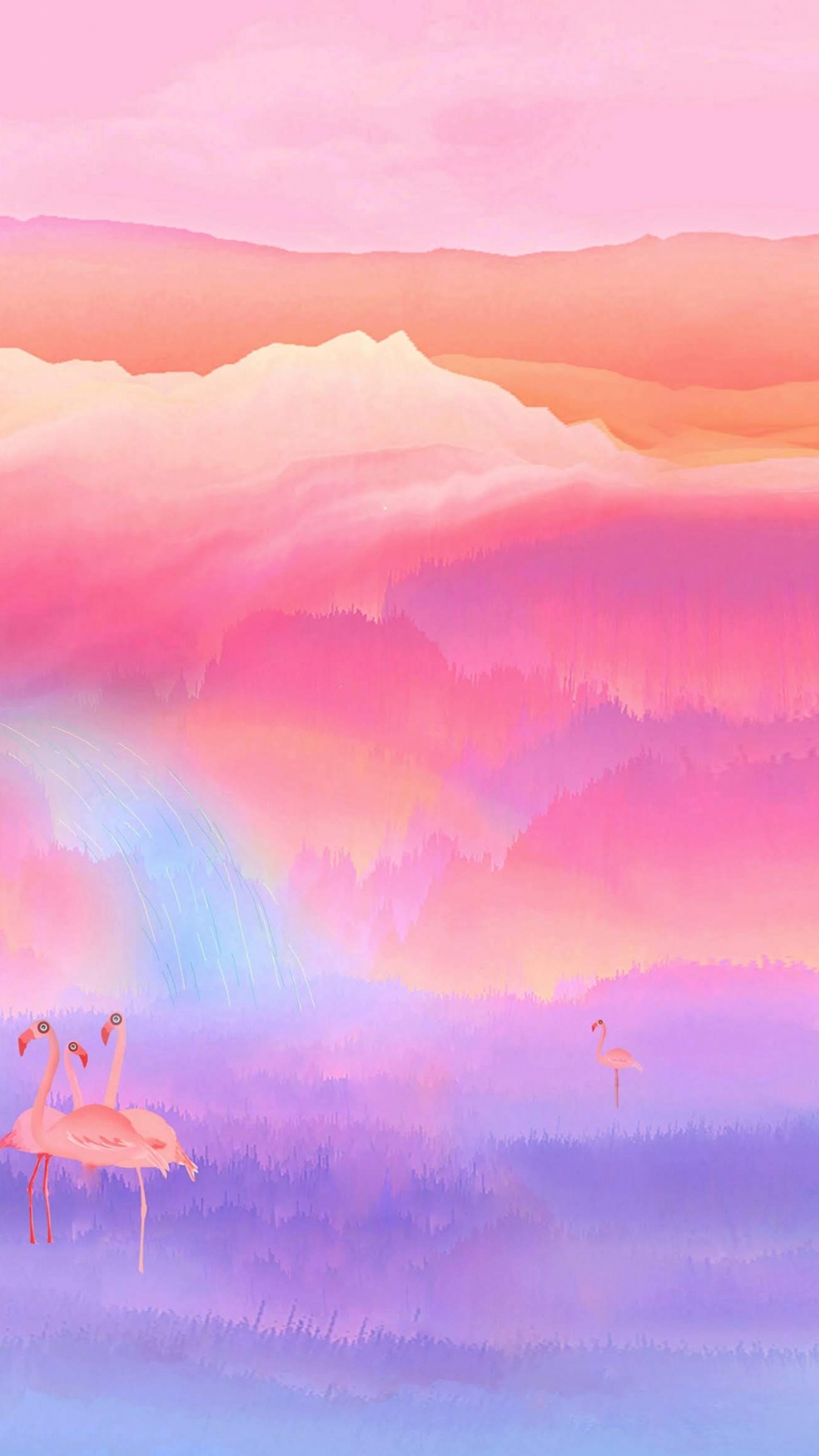 Обои Huawei, Honor Magic 2, huawei honor 8x, атмосфера, розовый в разрешении 1080x1920