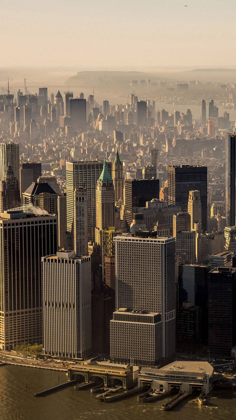 Обои городской пейзаж, небоскреб, город, метрополия, линия горизонта в разрешении 750x1334