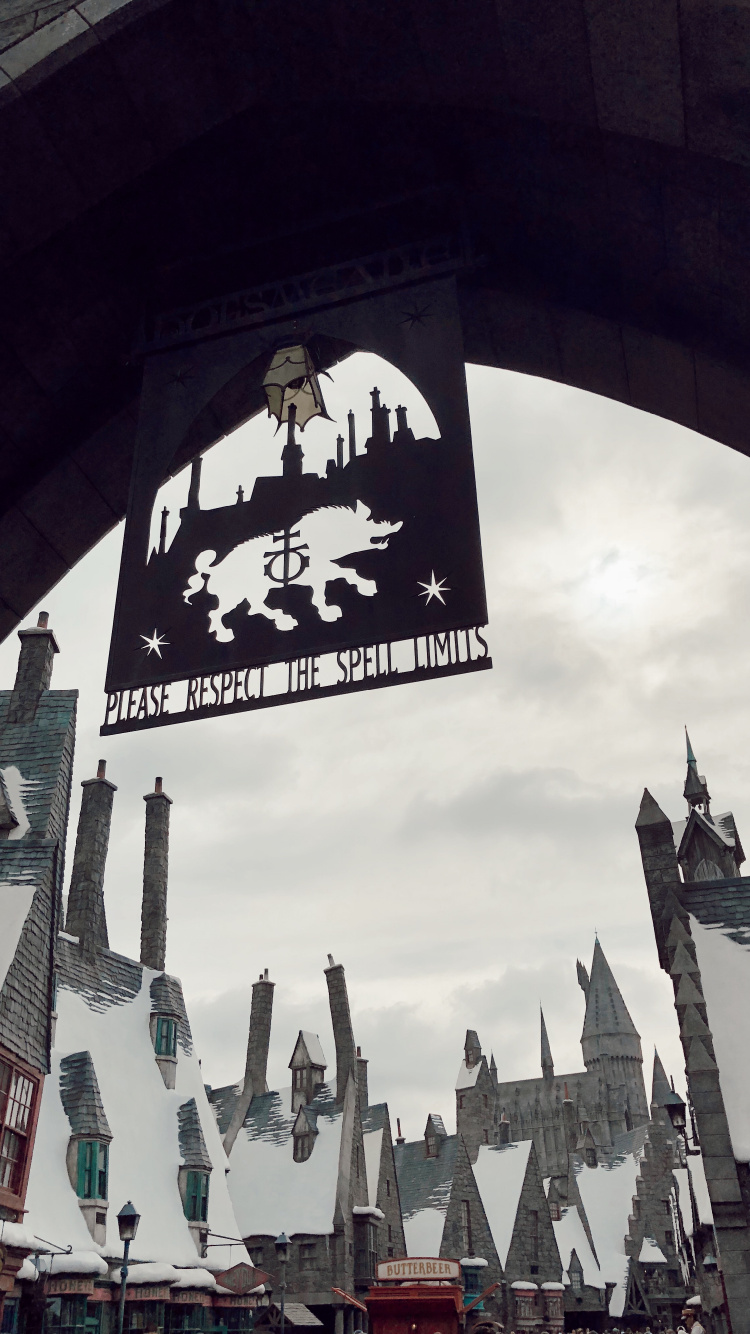 Обои косой переулок, Хогвартс, Юнивёрсал Орландо, универсальные студии Голливуда, арка в разрешении 750x1334