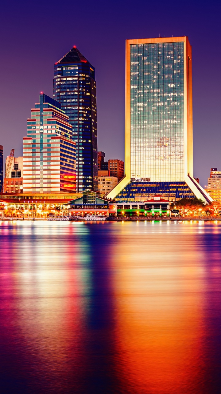 Обои городской пейзаж, линия горизонта, город, отражение, метрополия в разрешении 720x1280