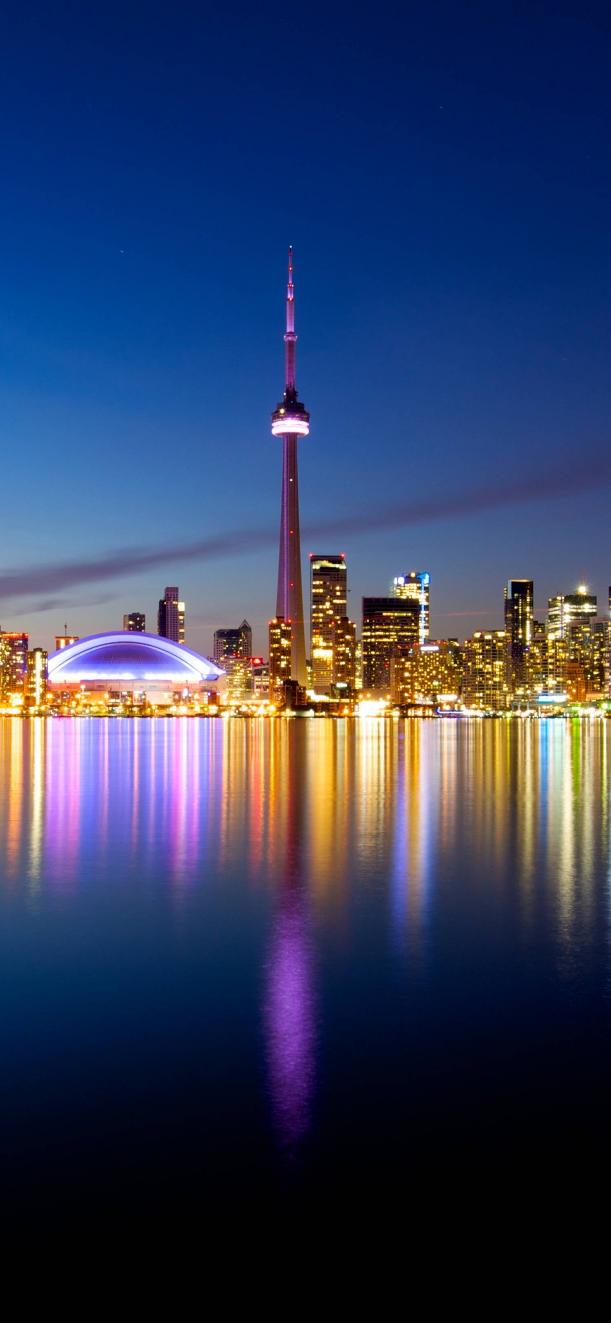 Обои город, линия горизонта, городской пейзаж, отражение, метрополия в разрешении 1242x2688