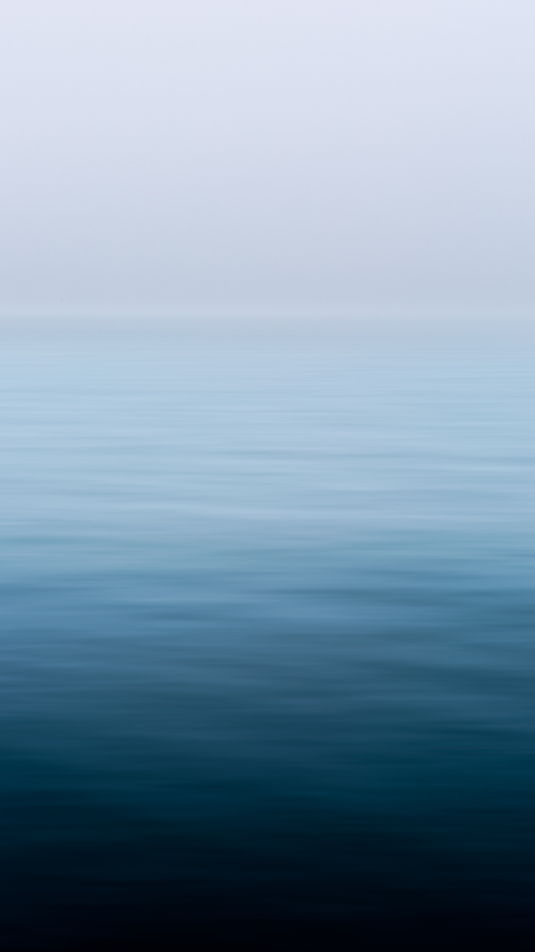 Обои море, горизонт, синий, вода, спокойный в разрешении 750x1334