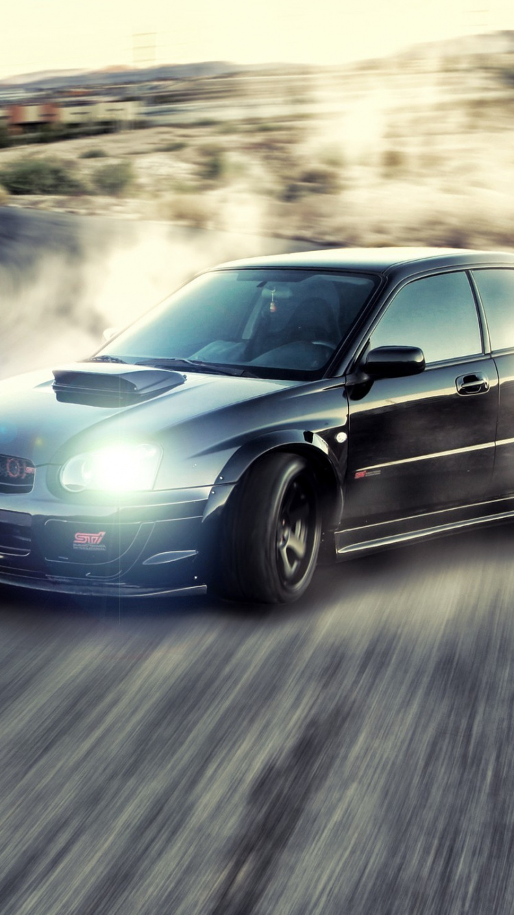 Обои автомобиль дрейфующих, авто, дрифтинг, семейный автомобиль, спорткар в разрешении 750x1334