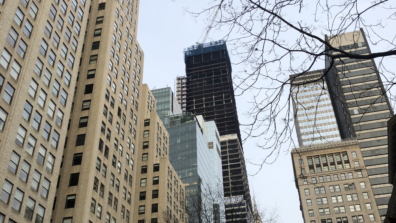 Обои Нью-Йорк, башня, дневное время, архитектура, город в разрешении 1366x768