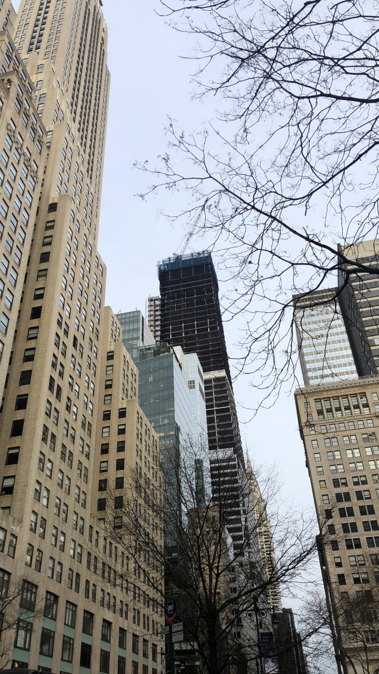 Обои Нью-Йорк, башня, дневное время, архитектура, город в разрешении 750x1334