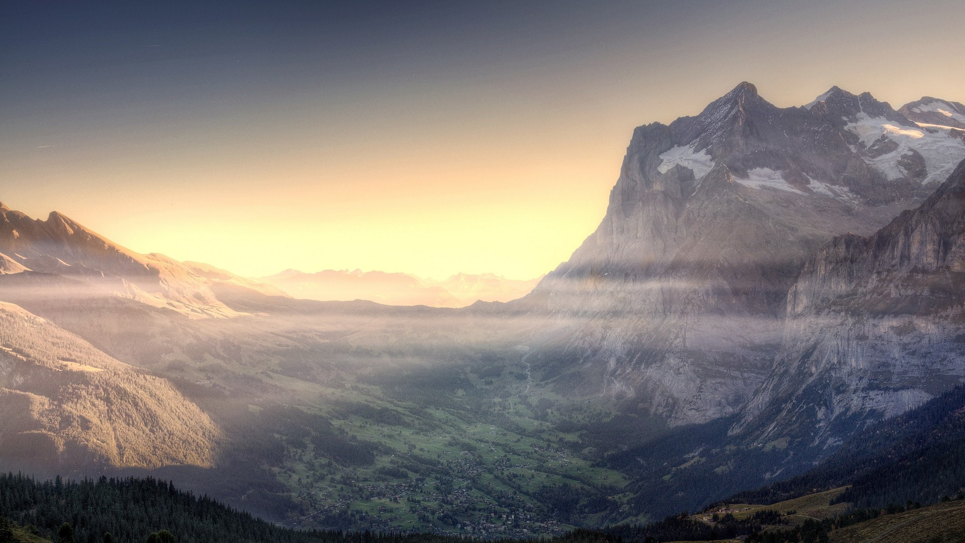 Обои горный рельеф, природа, горный хребет, нагорье, небо в разрешении 1920x1080