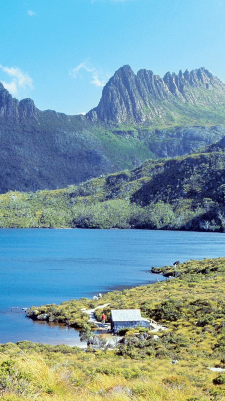 Обои Крейдл-Маунтин, гора, нагорье, природа, каровое озеро в разрешении 750x1334