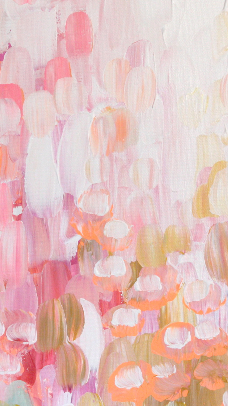 Обои розовый, арт, узор, современное искусство, Кейт Спэйд Нью-Йорк в разрешении 750x1334