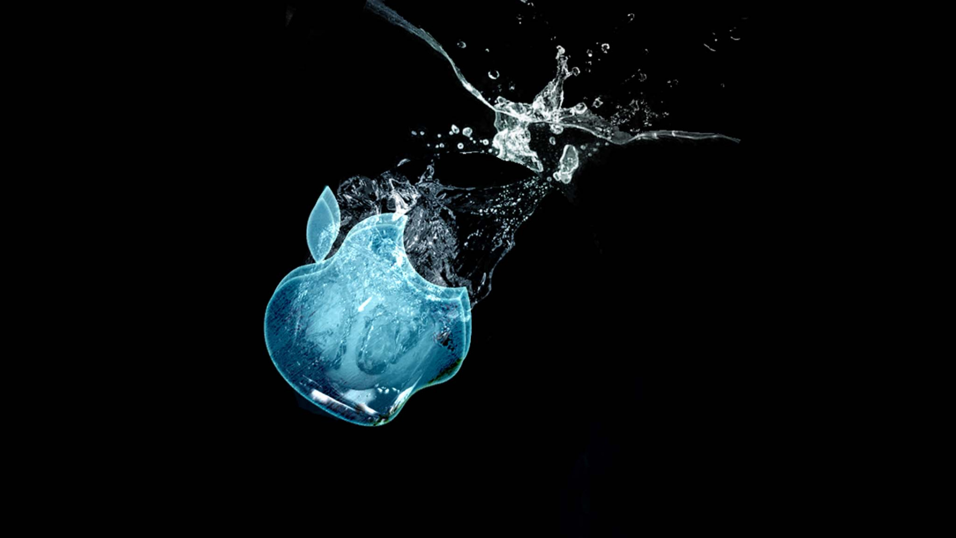 Обои apple, вода, дизайн, земля, графика в разрешении 1920x1080
