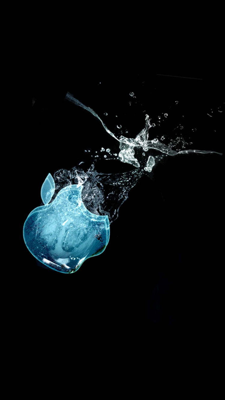 Обои apple, вода, дизайн, земля, графика в разрешении 750x1334