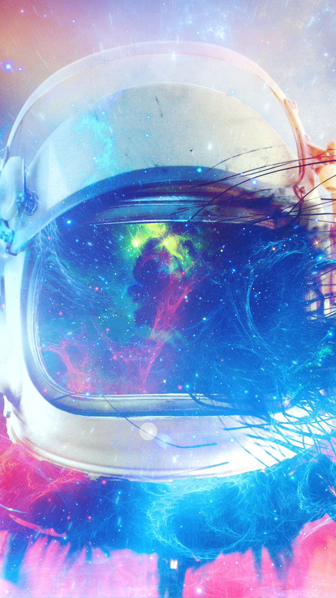 Обои астронавт, иллюстрация, графический дизайн, космос, арт в разрешении 1080x1920