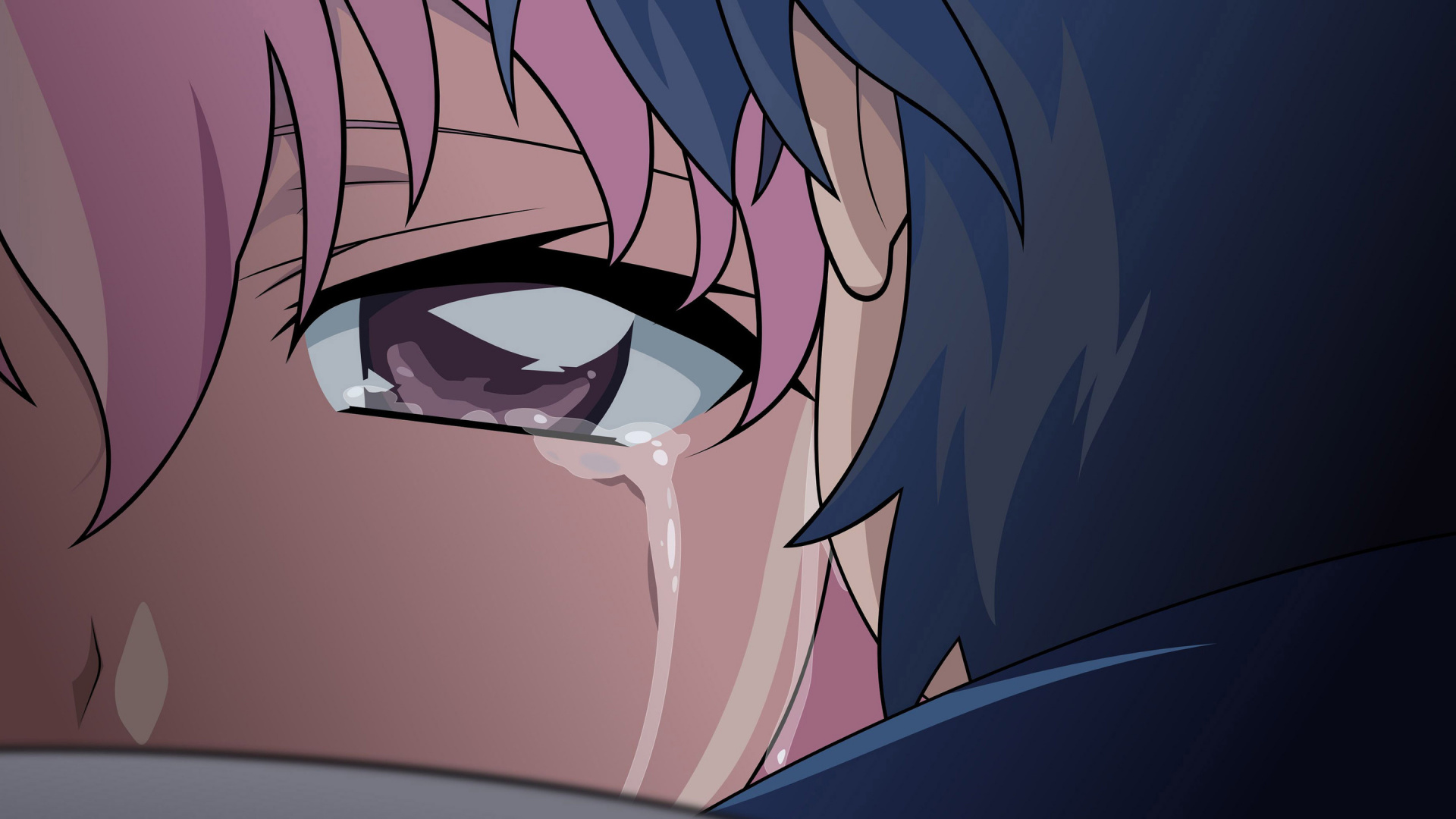 Обои Сайто хираги, аниме, мультфильм, рот, глаз в разрешении 1920x1080