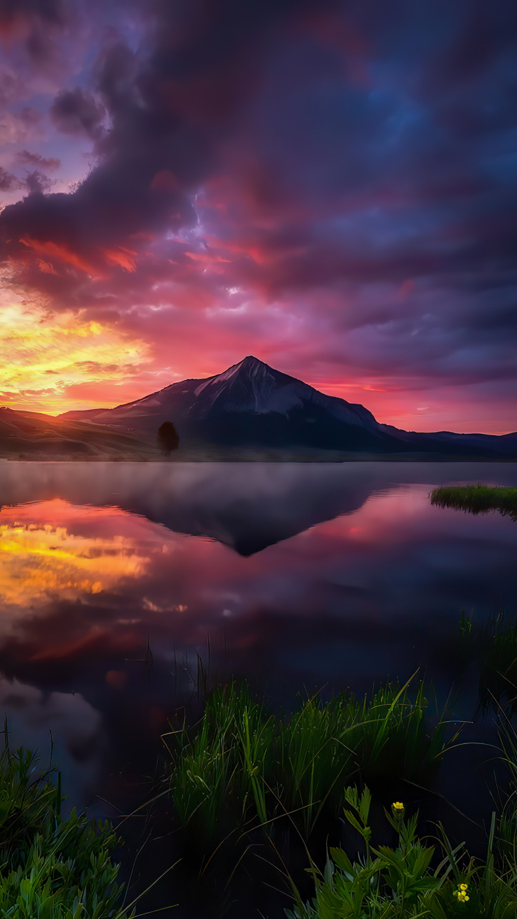 Обои Самый красивый восход солнца в Колорадо в разрешении 750x1334