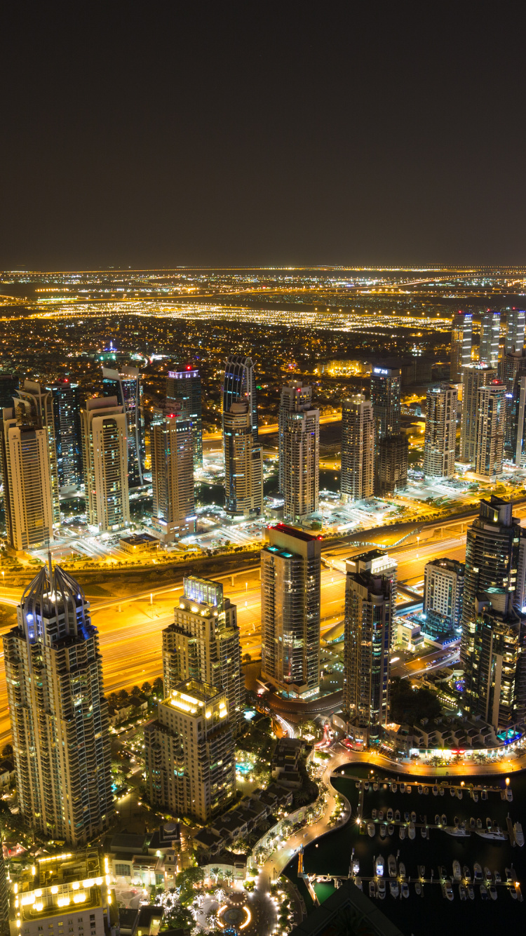 Обои Бурдж Халифа, городской пейзаж, город, метрополия, городской район в разрешении 750x1334