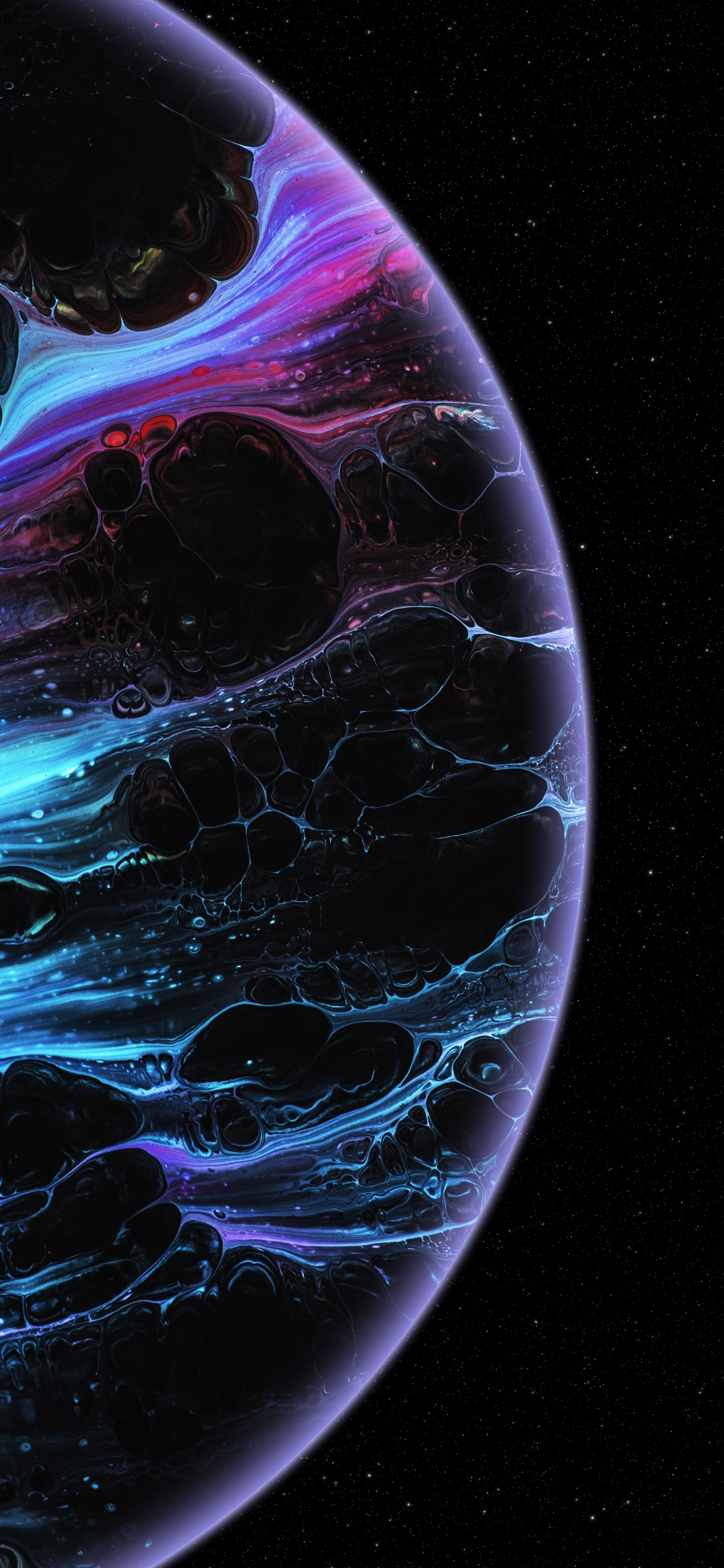 Обои иллюстрация, мир, астрономический объект, наука, электрик в разрешении 1125x2436