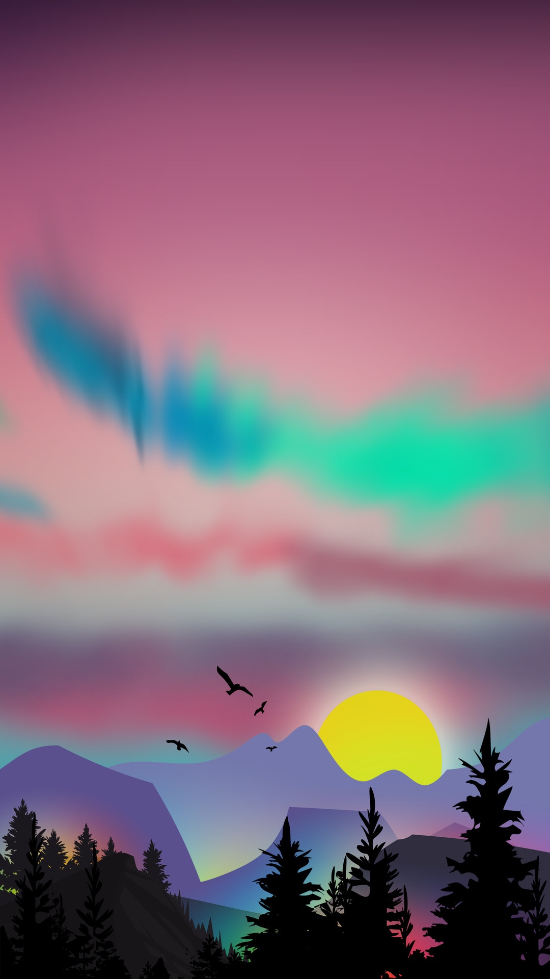 Обои облако, атмосфера, экорегион, гора, свет в разрешении 1080x1920