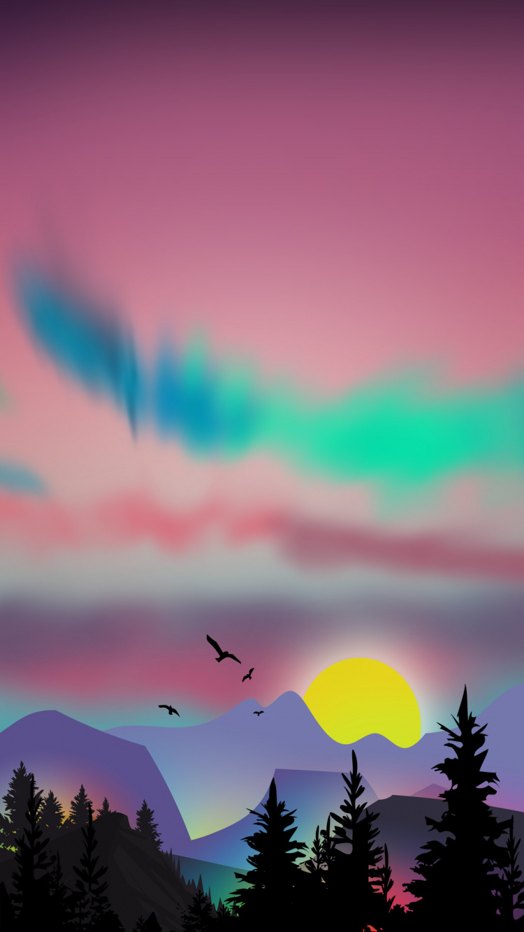 Обои облако, атмосфера, экорегион, гора, свет в разрешении 750x1334