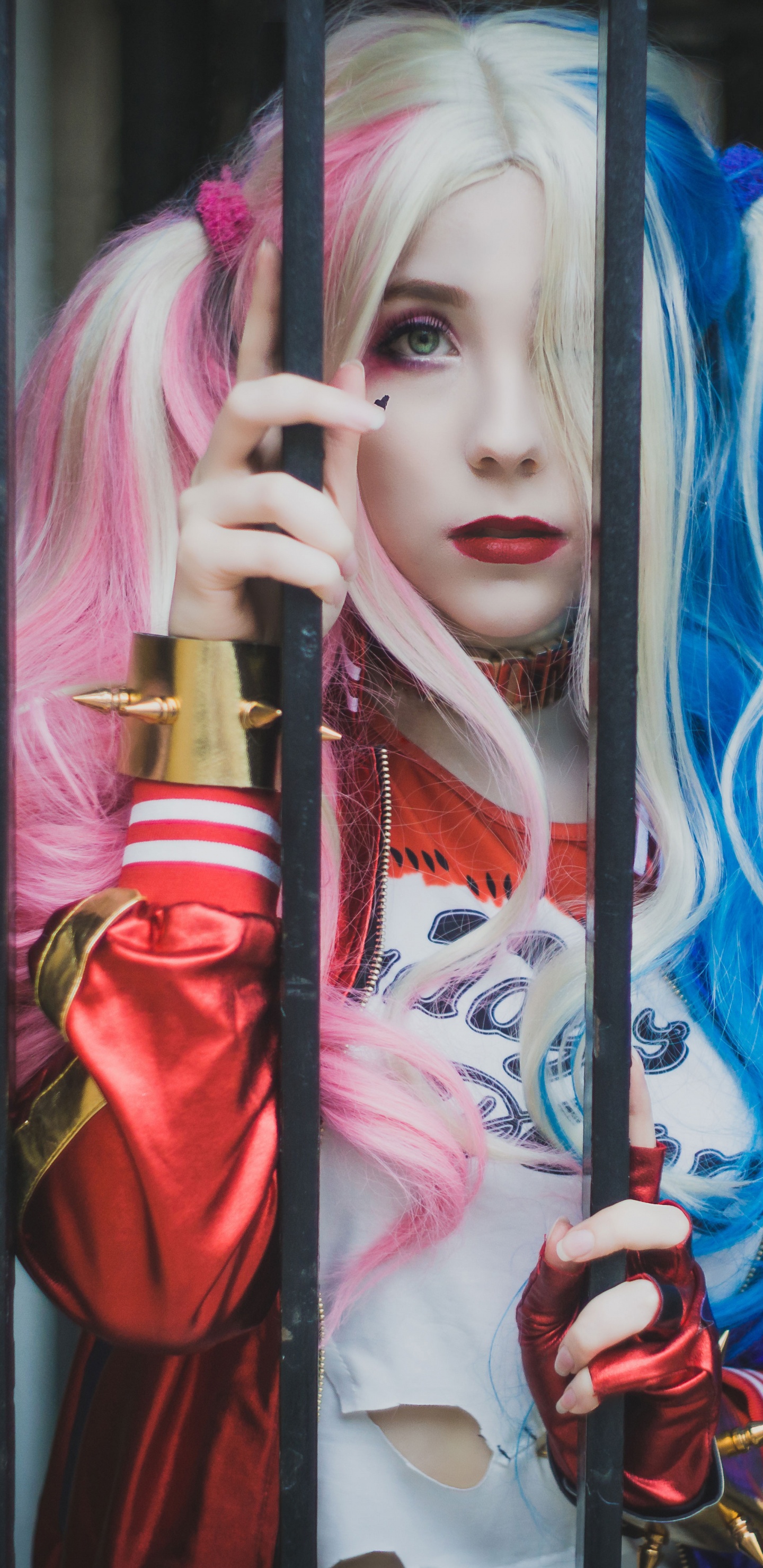 Обои Харли Квин, косплей, Харли Квинн, ядовитый плющ, игрушка в разрешении 1440x2960