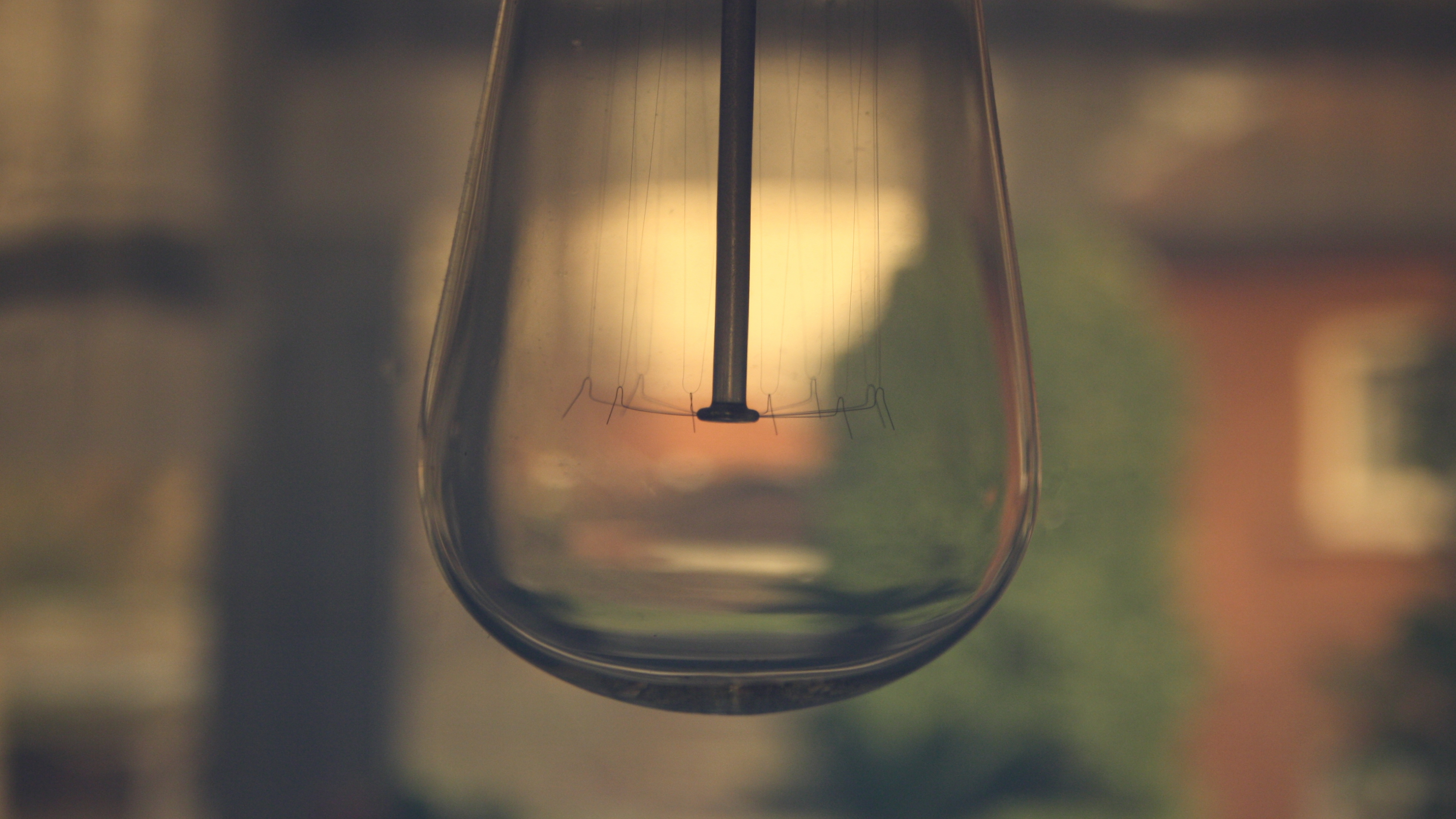 Обои Лампа накаливания, освещение, свет, Лампа, стекло в разрешении 3840x2160