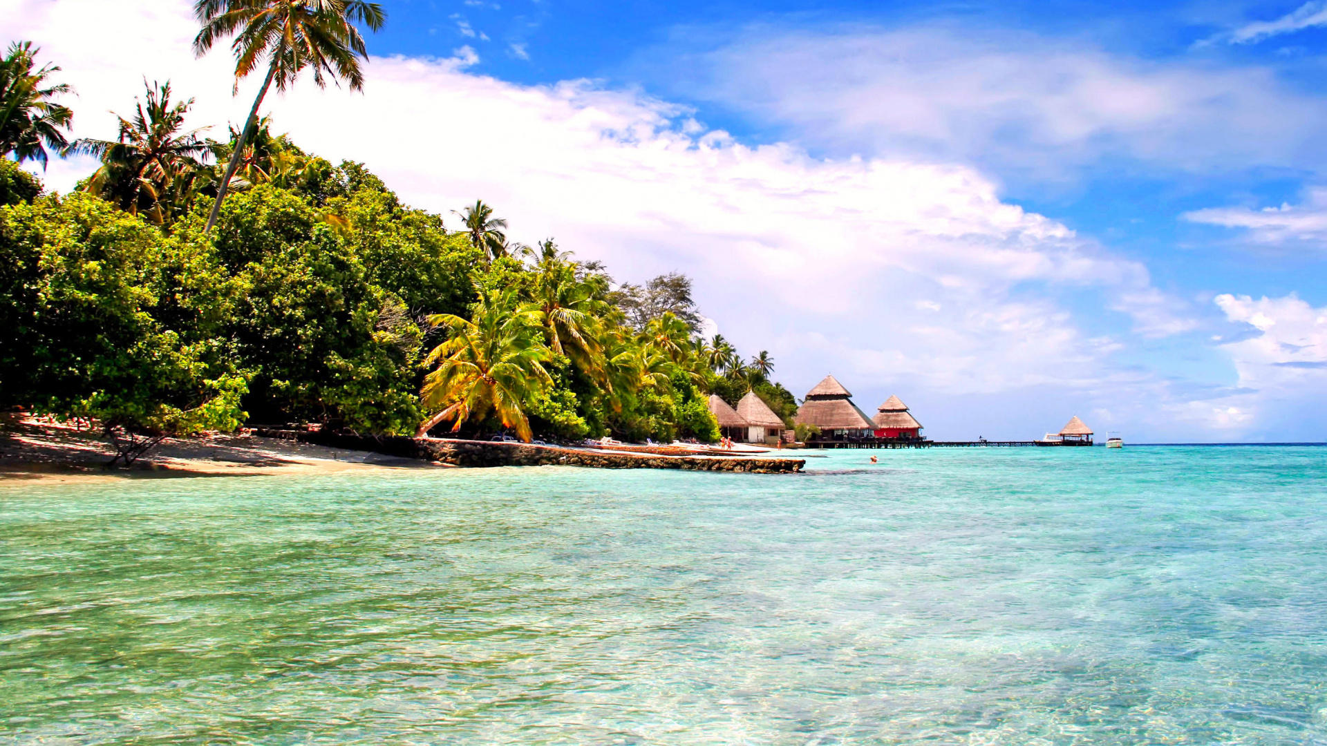 Обои водоем, тропическая зона, море, Карибский бассейн, океан в разрешении 1920x1080