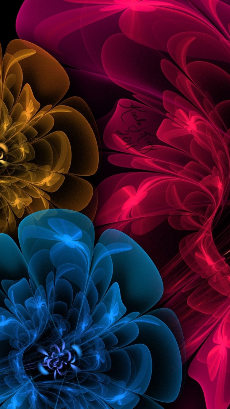 Обои психоделическое искусство, арт, психоделия, фрактальное искусство, красный цвет в разрешении 750x1334