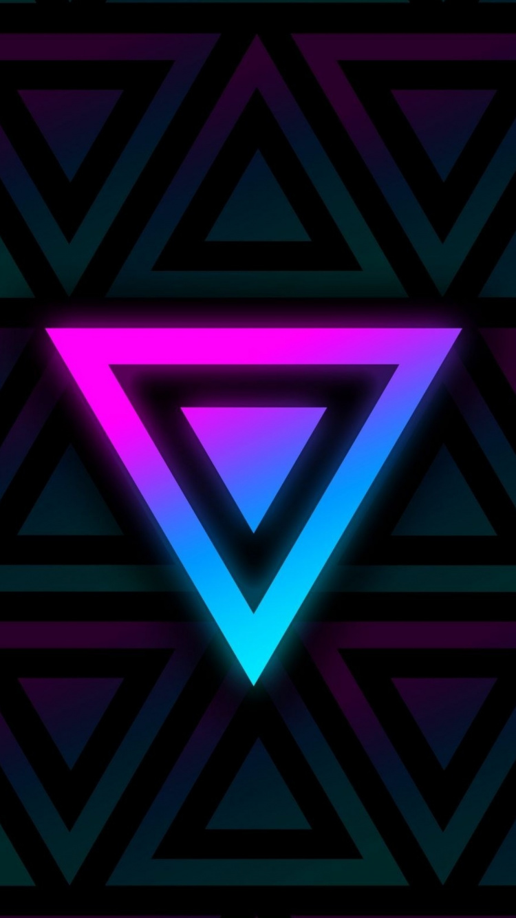 Обои узор, пурпур, лазурный, треугольник, Фиолетовый в разрешении 750x1334