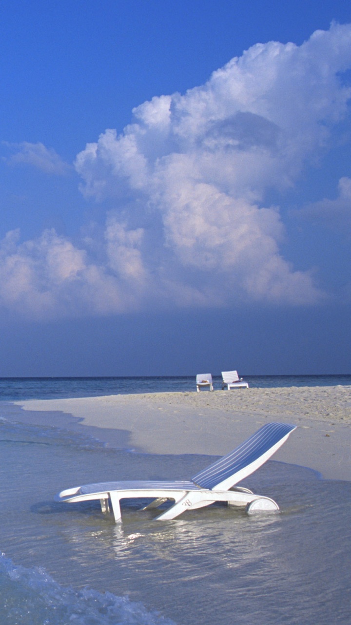 Обои пляж, море, океан, облако, горизонт в разрешении 720x1280