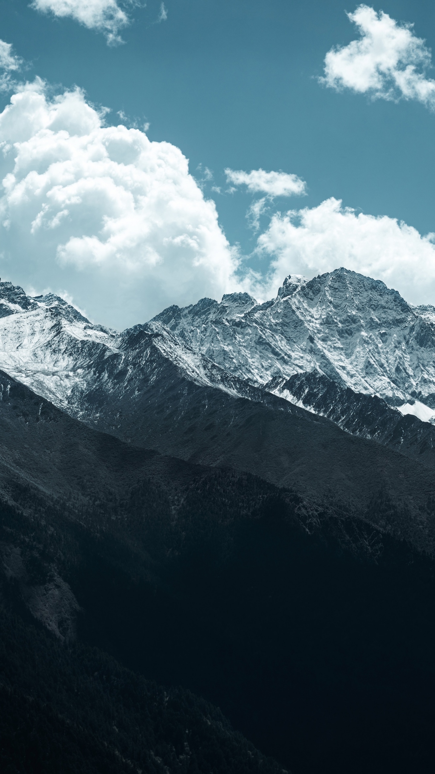 Обои облако, природа, нагорье, массив, горный хребет в разрешении 1440x2560