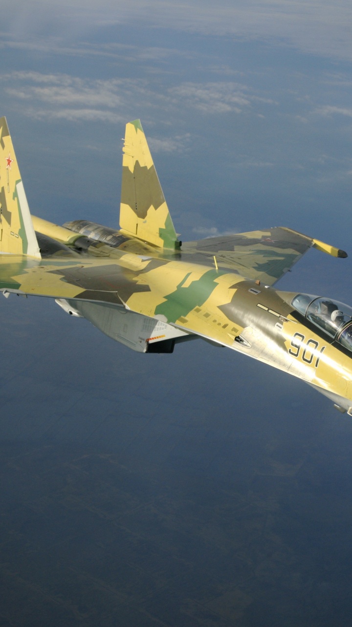 Обои Су 35, самолеты, военный самолет, сухой, самолет в разрешении 720x1280