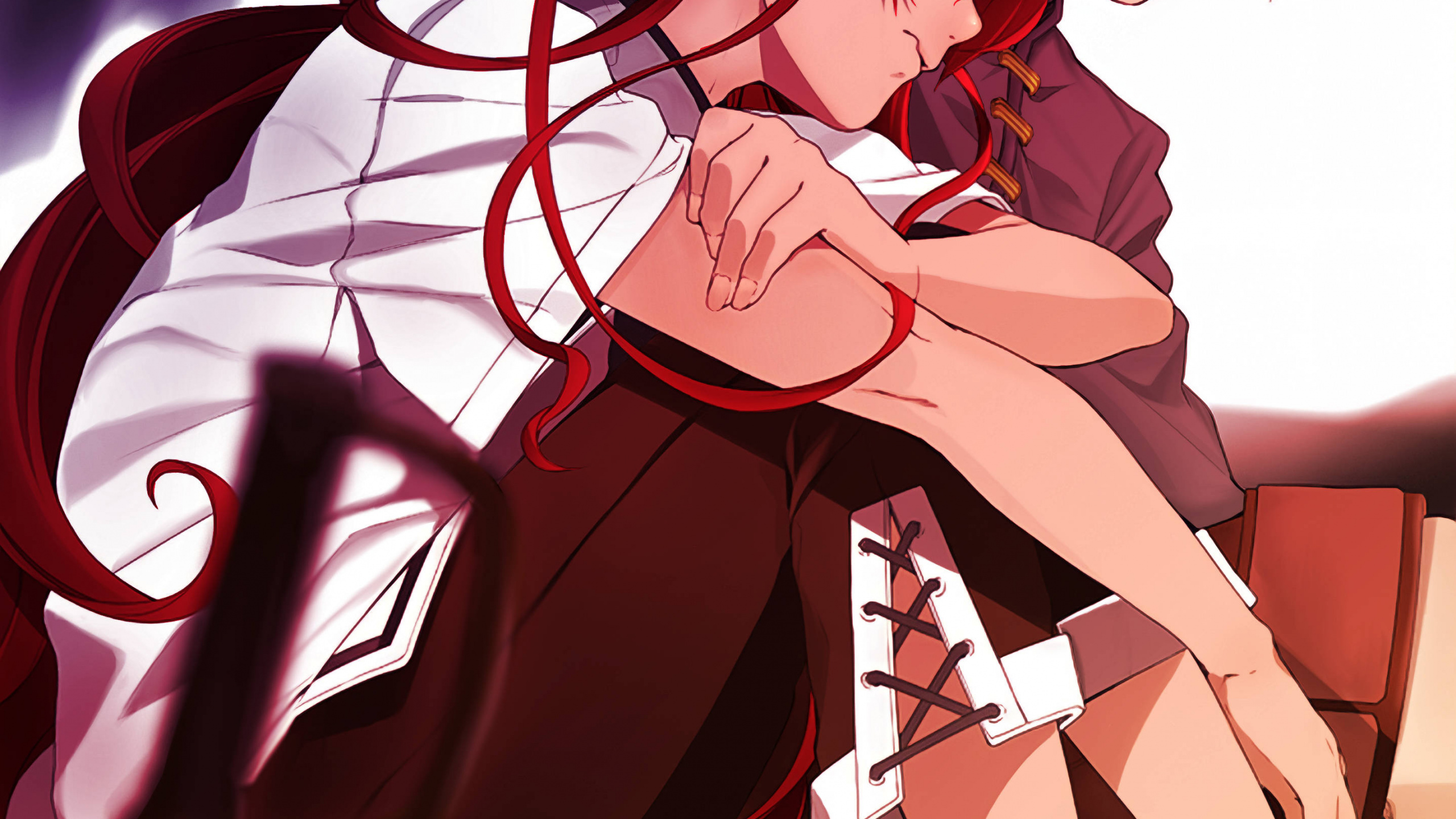 Обои взрослые рудеус и эрис, рудеус грейрат, мушоку тенсей, аниме, свет роман в разрешении 2560x1440