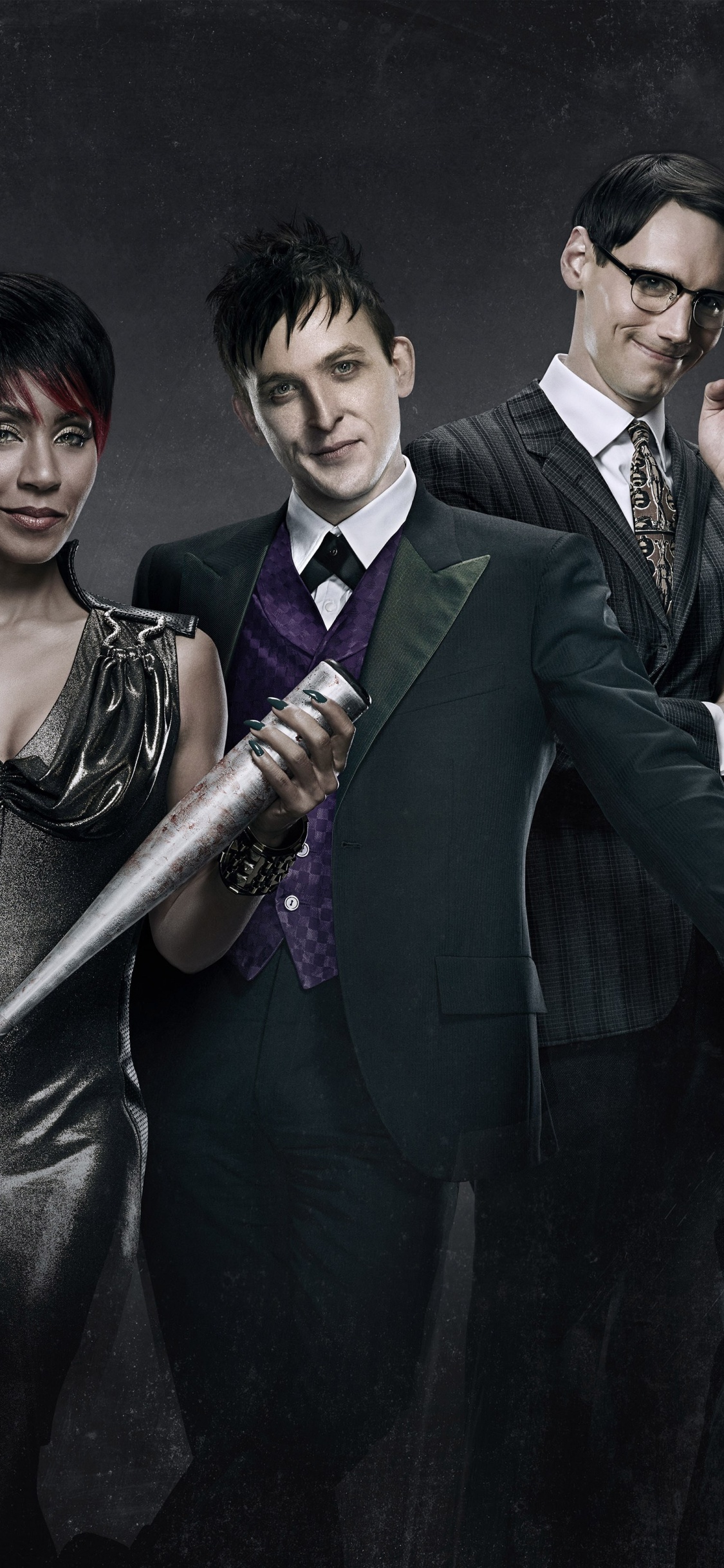 Обои Готэма, Бэтмен, Двуликий, кино, музыкальный ансамбль в разрешении 1125x2436