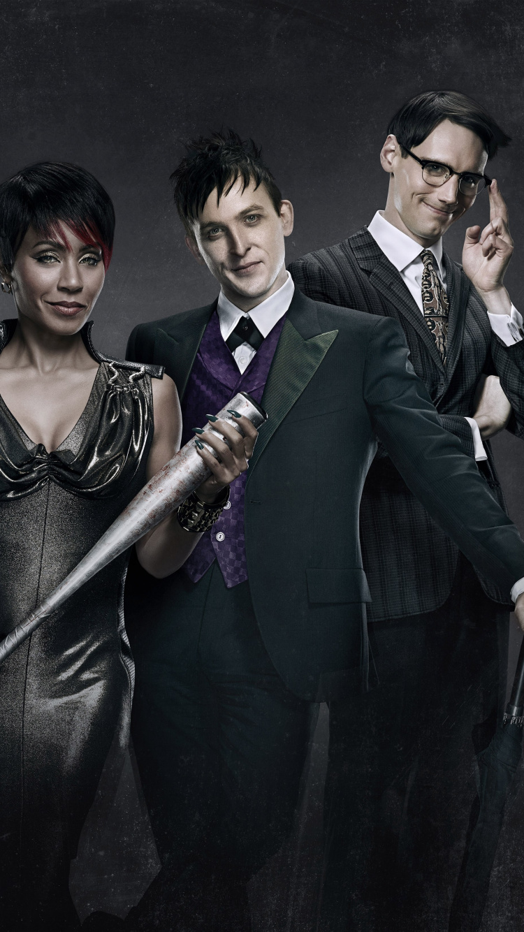 Обои Готэма, Бэтмен, Двуликий, кино, музыкальный ансамбль в разрешении 750x1334