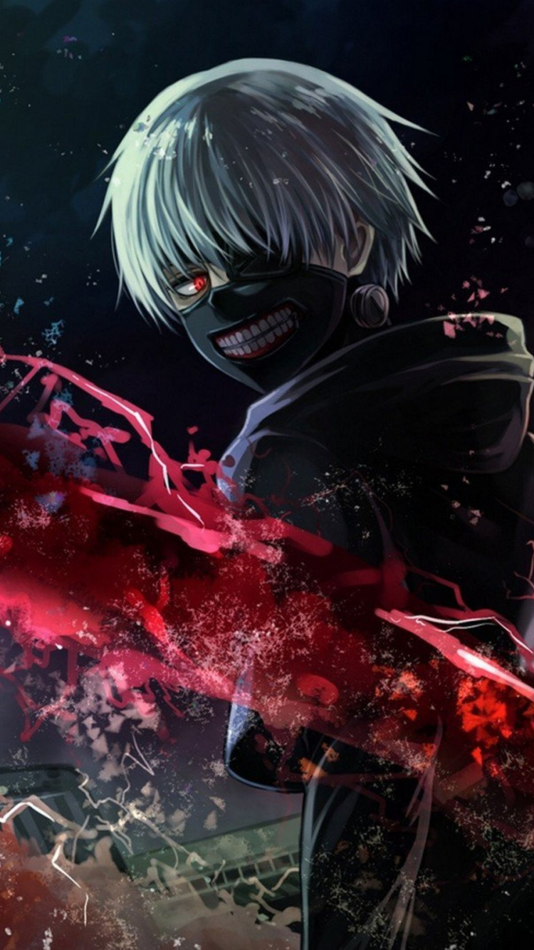 Обои Кен kaneki, Токио вурдалак, аниме, космос, графика в разрешении 750x1334