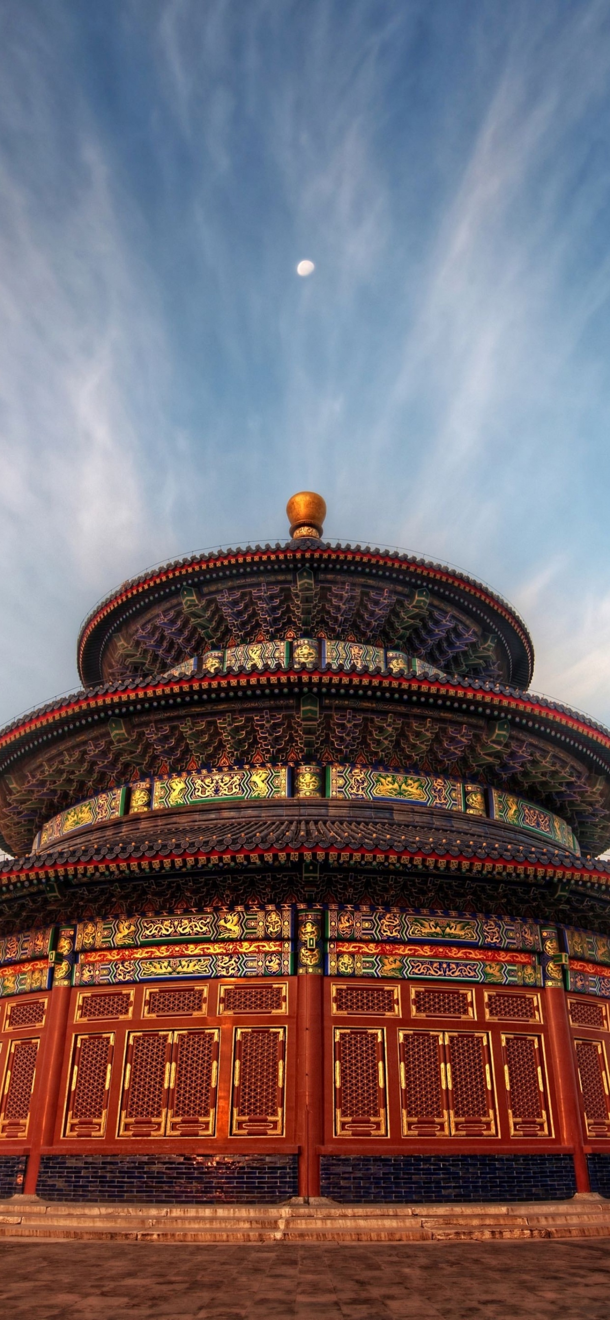 Обои запретный город, площадь Тяньаньмэнь, храм, ориентир, облако в разрешении 1242x2688