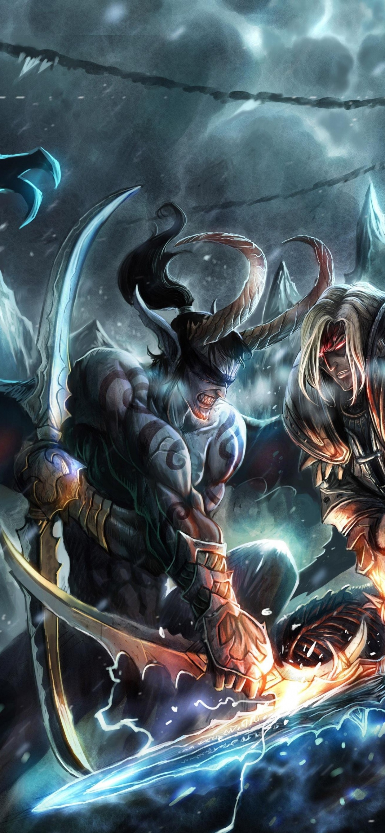 Обои оборона древних, Blizzard Entertainment, демон, иллюстрация, мифология в разрешении 1242x2688