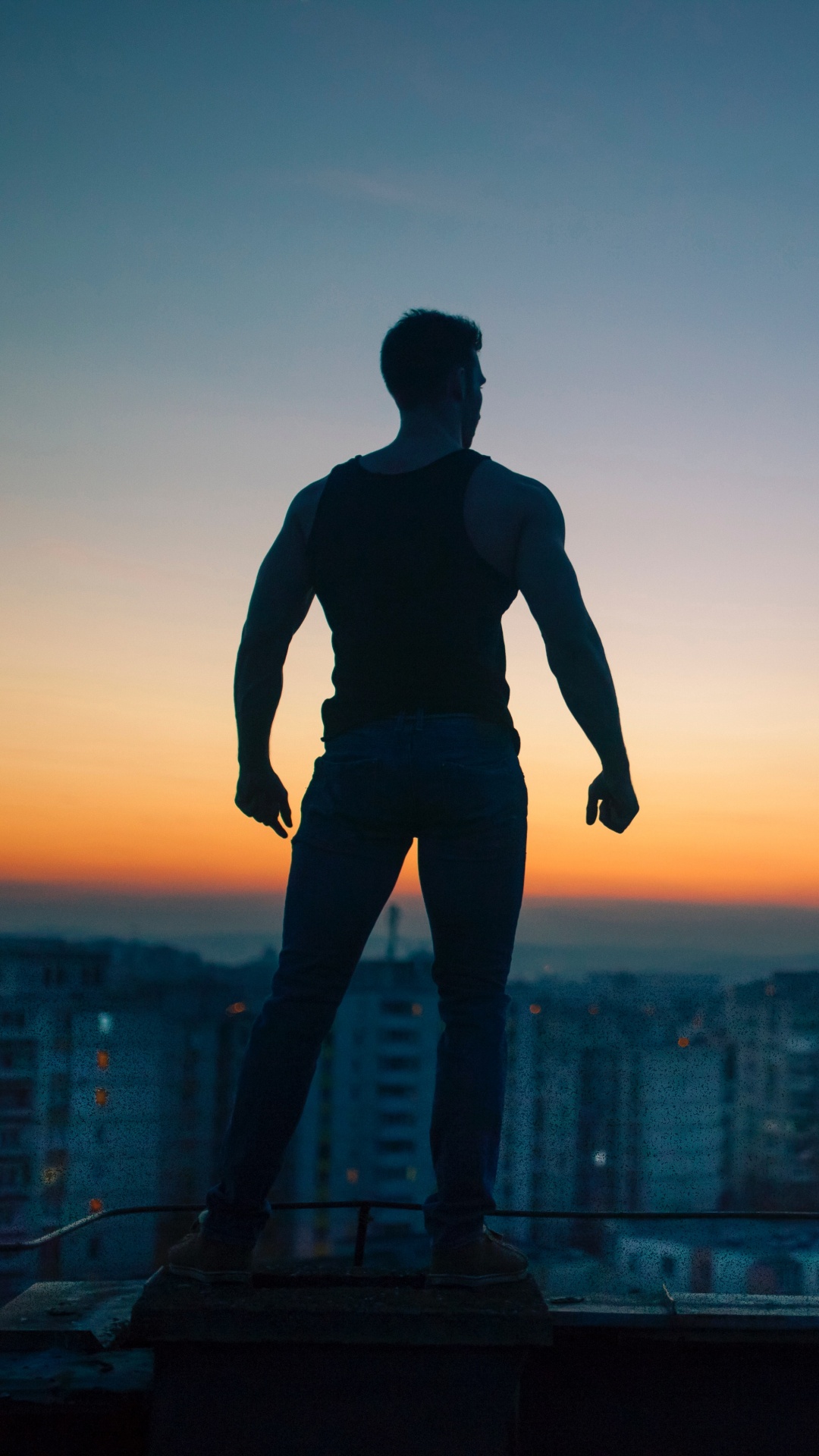 Обои мотивация, горизонт, стояние, вода, город в разрешении 1080x1920