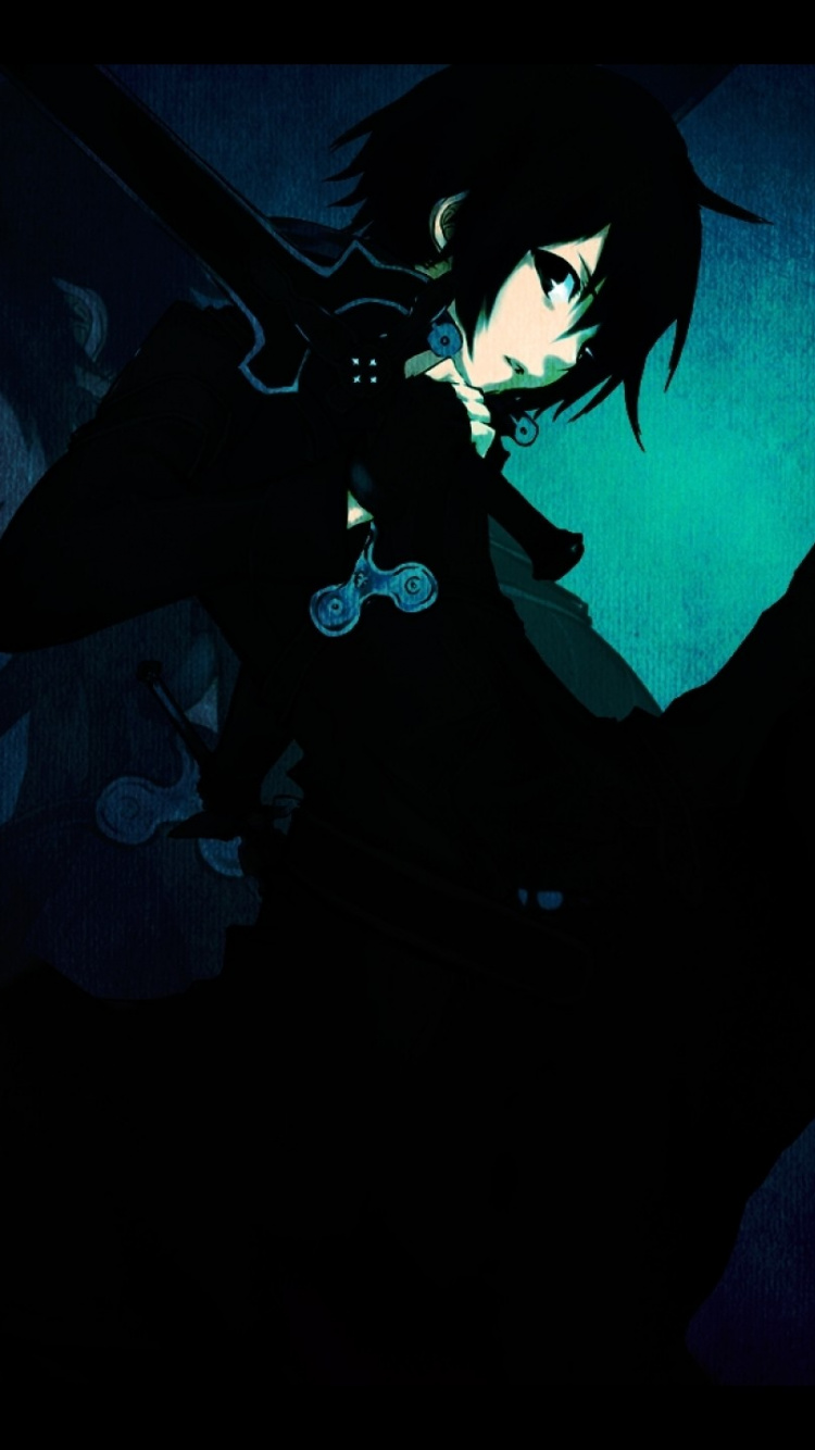 Обои Кирито, Асуна, синон, характер, черный в разрешении 750x1334