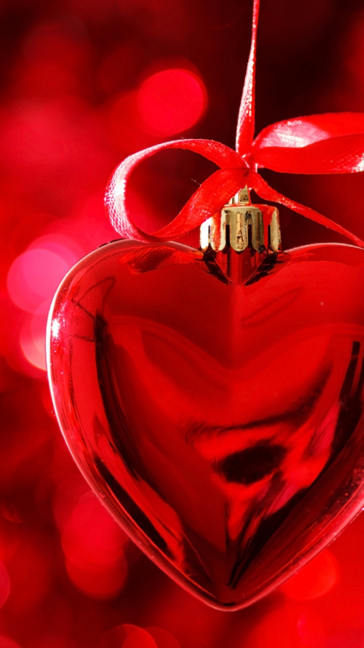 Обои сердце, красный цвет, День Святого Валентина, любовь, орган в разрешении 720x1280