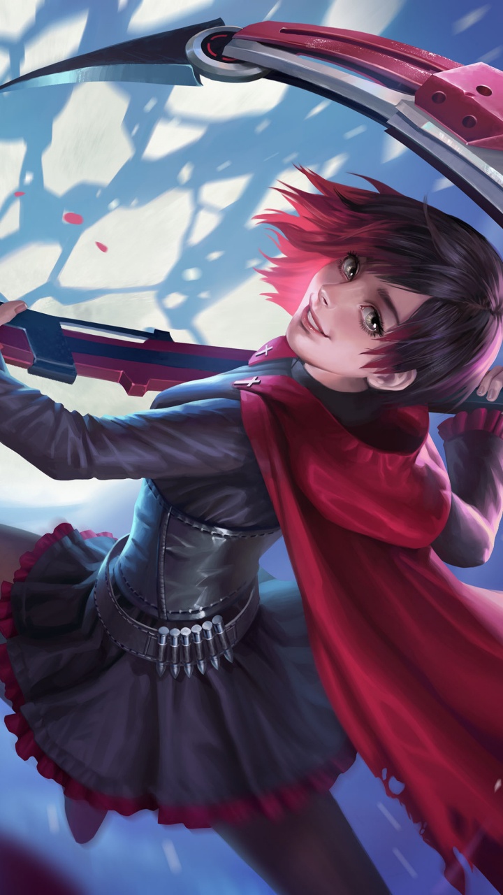 Обои поразить rwby, Порази, Руби Роуз, Вайсс Шни, Блейк белладонна в разрешении 720x1280