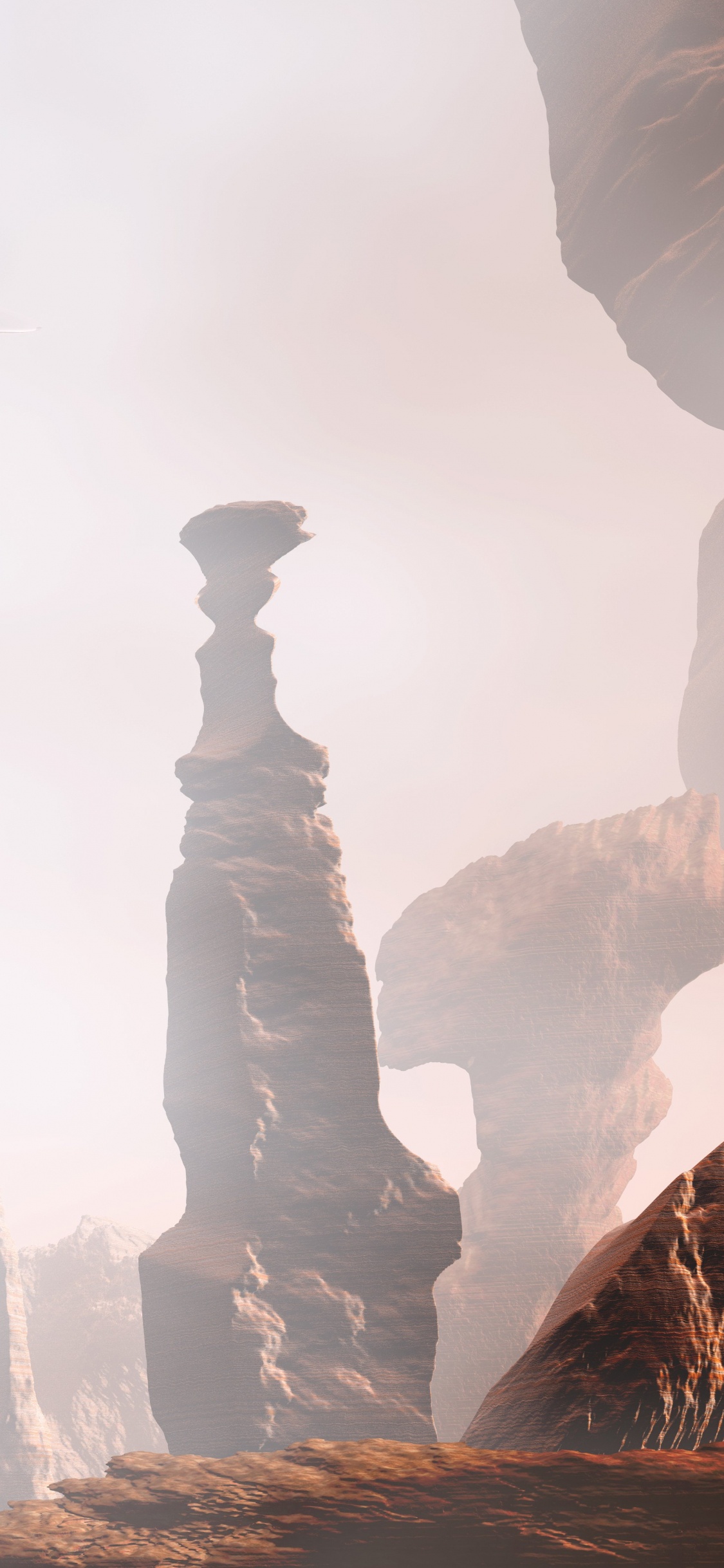 Обои рок, формирование, геология, пейзаж, каньон в разрешении 1125x2436