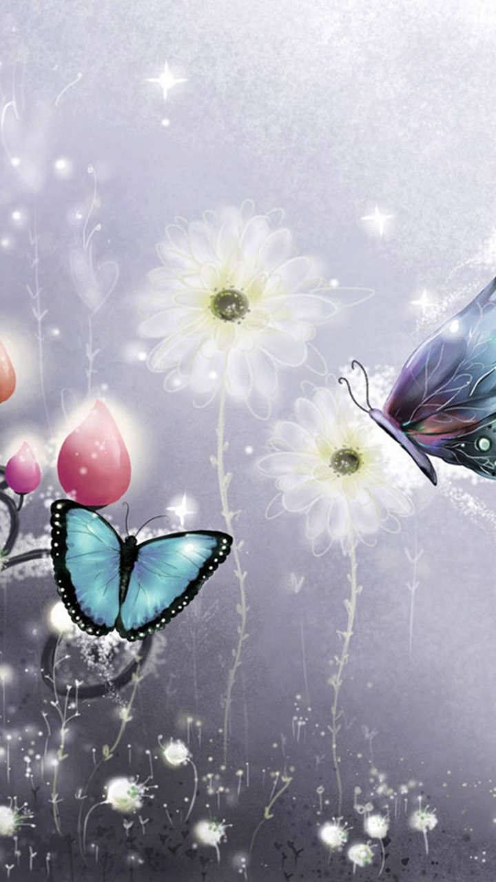Обои бабочка, мотыльки и бабочки, растение, графический дизайн, иллюстрация в разрешении 720x1280