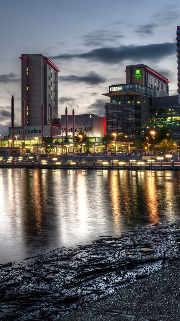 Обои Манчестер, городской пейзаж, город, городской район, метрополия в разрешении 720x1280