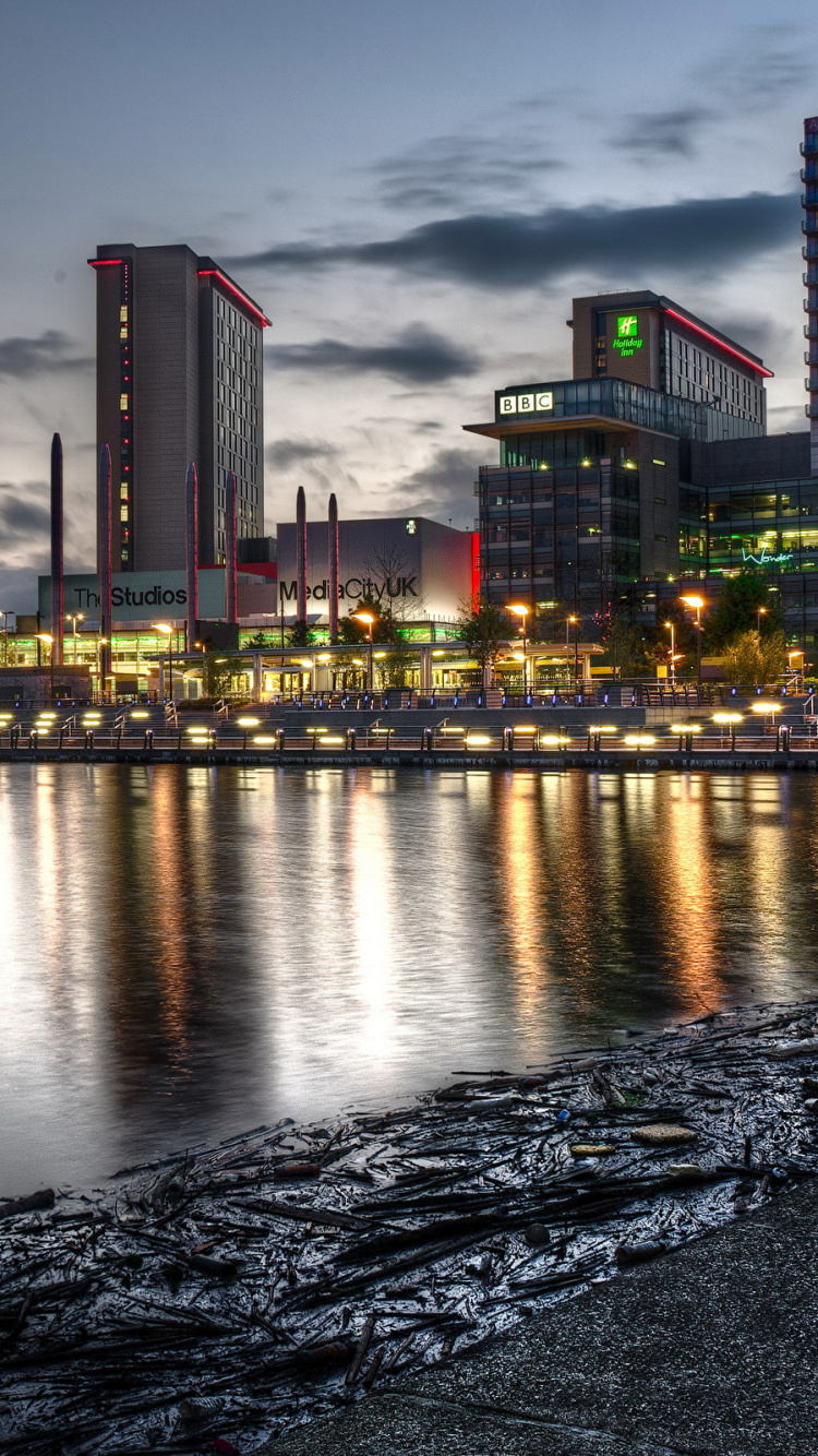 Обои Манчестер, городской пейзаж, город, городской район, метрополия в разрешении 750x1334