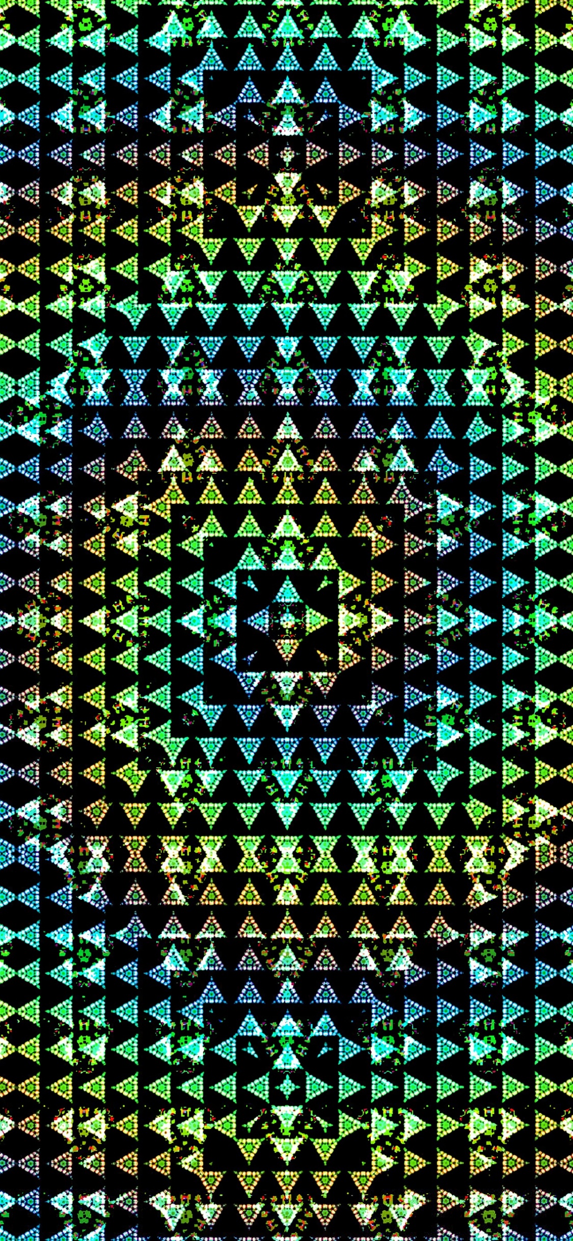 Обои узор, зеленый, наложение текстуры, текстура в разрешении 1125x2436